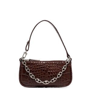 By Far mini Rachel croc-effect bag